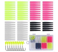 Fishing Lures Kit with 70 Soft Baits and 10 Hooks for Both Novice and Experienced Fishermen
