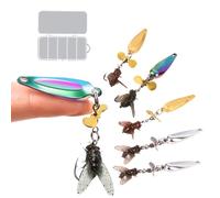 Fishing Lures - Metal Propeller Lures for Trout, 5 Vibrating Lures for Catfish, Salmon, Bass, Trout, Golden, Panfish, Lake, River, Stream, Swamp, Sea, Saltwater