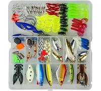 Fishing Lures Set Fish Lure kit for Bass Trout Salmon Freshwater Fish Tackle kit Including Fishing Tools,crankbaits topwater Lures, Soft Lures, Jigs,More Fishing Gear Set and Equipment (120pcs)