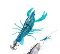 Fishing Lures | Small Shrimp Swimmer - Fishing Lure with Integrated Hook | for Trout Perch Pike Catfish River Lake Sea Fishing Boat or Kayak