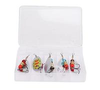 Fishing Lures Stainless Steel Rotating Noise Making Light Reflecting Baits for Trout Bass Fishing 5pcs Portable Lure Accessories (A(trumpet))