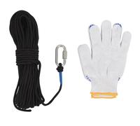 Fishing Magnet Rope 20 Meters, Heavy Rope with Safe Lock,All Purpose Nylon High Strengte Cord Safe Rope - 65 Feet, Diameter 6Mm Black