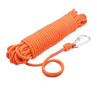 Fishing Magnet Rope with Hook, 20Meters All Purpose Nylon High Strength Cord Durable Rope, Heavy Rope, Diameter 6mm(0.23"), Orange