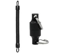Fishing Magnetic Releaser - Net Magnet Clip, Coiled Retractor Lanyard | Heavy-Duty Magnetic Net Release for Fly Fishing, Magnet Tool Holder for Fishing Accessories, Secure Tether Clip for Nets