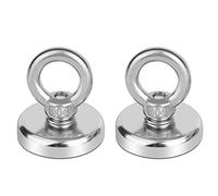 Fishing Magnets 32mm 45kg Pull Force with Eyebolt Pack of 2