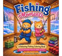 Fishing Moments: A Relaxing Fishing Coloring Book Featuring 45 Outdoor Scenes for Adults and Teens