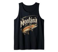 Fishing Montana Fly Rod Rainbow Trout Angler Gift Tank Top