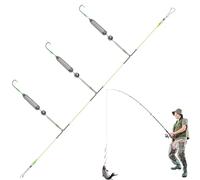 Fishing Mounts Saltwater - 3 Hooks Reverse Basic Mounting, Anti Drift Hook Bait Against Abortion for Carp Catfish Trout Bass Sports Leisure Freshwater