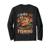 Fishing Nap Champion Funny Patriotic Design Long Sleeve T-Shirt