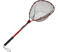 Fishing Net, 48" Telescopic Foldable Silicone Landing Net with Carabiner, Nylon Hook, EVA Handle & Elastic Wrist Strap with Aluminium Alloy Pole for Fishing