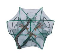 Fishing Net Cage - Nylon Crab Pot, Lobster Basket | Compact Trap Gear, Easy Setup Equipment for River, Saltwater, Dock, Boating, Stream, Pond Wildlife Capture Tasks for Hobbyists