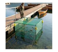 Fishing Net Cage with Zippered Top, Floating Fish Basket Net for Easy Catching & Holding, Ideal for Shore, Boat & Dock Use