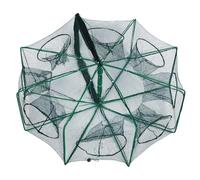 Fishing Net Foldable Traps 6/8 Hole Zippers Open Fishing Baits Traps Landing Net Cage Fish Catching Meshes Foldable