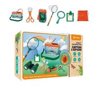 Fishing Net for Kids Insect Viewing Container Outdoor Explorer Kit Portable Science Education Toys Set Aged 4-6 Years Old Catcher Observing Toy A