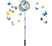 Fishing Net for Kids,Retractable Toddler Fishing Net | Heavy-Duty Catcher with Non-Slip Handle for Toddler, Outdoor Game Toys Swimming Camping Summer Butterfly