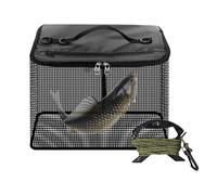 Fishing Net, Lightweight Angling Mesh, Heavy Duty Foldable Floating Net Basket, Catching Tool for Efficient Outdoor Harpooning Trips, Marina, Pond, Landing, 14.17x11.22x10.83 inch