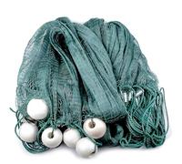 Fishing Net Pull Net Trawl 16.4FT/32.8FT/49.2FT/65.6FT/98.4FT/131.2FT/164FT Clear Pond Fishing Net Drag Net Nylon Portable Bait Folding Cast Net (10m/32.8FT Long)