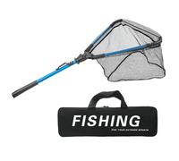 Fishing Net Telescopic Handle Fly Fishing Nets for Trout Telescopic Pole Handle Foldable Fishing Net Fishing Tackle Aluminum Alloy Kayak Fishing Net Fishing Tackle for Boats