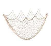 Fishing Net Wall Decor Beach Themed Fishing Net Wall Hanging for Party Wall Home Wedding Decoration Photographing Decoration,200CM x 150CM(Beige)