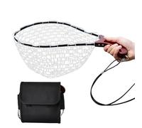 Fishing Nets - Fishing Net with Handle | Foldable Landing Net with Handle | Live Caught Transportation Mesh for Aquarium, Anti-Slip Handles for Pools Beach Ponds Salmon Fly Kayak Bass
