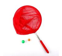 Fishing Nets for Kids, Foldable and Net Extendable Bucket Set Colorful Telescopic Butterfly Net, for Catching Bugs Insect Small Fish Outdoor Garden Activities (Red)