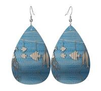 Fishing Nets Women'S Drop-Shaped Leather Earrings Are Suitable For Parties, Holiday Parties And Gifts.
