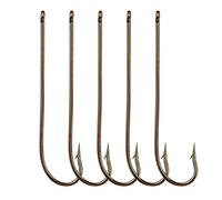 Fishing Offset Jig 10 Pieces Carbon Steel Fishing Hook Gold Thorn Hanging Hook Soft Thorn Fishing Hook Circle High Carbon Steel Sharpening Bait Portable Fish Hooks Set (Color : 5/0#) (5/0#)