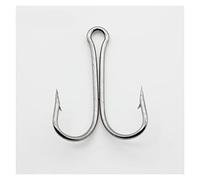 Fishing Offset Jig 50 Pcs Double High Carbon Steel Black Fishing Hook Double Anchor Hook Salty Water Fishing Gear Portable Fish Hooks Set (Size : 8#) ()