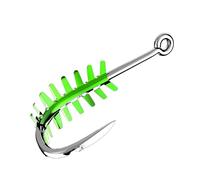 Fishing Offset Jig Fishing Hook 20 pc/Lot High Carbon Steel Hook with Dig Ring Bionic Invisible Aquatic Grass Barbed Hook Fishing Tackle Portable Fish Hooks Set (Color : 9, Size : 20 pc) (8 20 pc)
