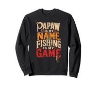 Fishing Papaw Is My Name Game Grandpa Vintage Gift Sweatshirt