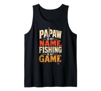 Fishing Papaw is My Name Game Grandpa Vintage Gift Tank Top