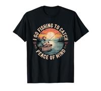 Fishing Peace of Mind Design - Tranquil Lake Scene T-Shirt