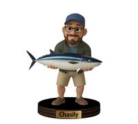 Fishing Photo Cartoon Style Desk Decor Sign With Name Customized Man Field Fishing Enthusiasts Memorial Collectibles Gift For Dad Grandpa Personalized Photo Ornament Table Decor Acrylic Plaque