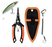 Fishing Pliers Hook Remover Robust Portable Scissors Made of Iron Hook Remover with Line Cutter Also for Men and Dads as well as for Anglers and Fishermen for Fishing on Shores, Rivers on Lakes Ink
