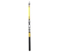 Fishing Pole 1.5meter 1.8meter Carbon Material Retractable Telescopic Fishing Rod Hard Tail soft Tail Pen Pole(Gold,2.4Meter)