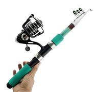 Fishing Pole 1.8m-3.6m Spinning Fishing Combo 6/7/8/9/10/11 Sections Telescopic Rod 5.2:1 High Speed Reel Kit(3.6m and 5000 series)