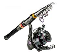 Fishing Pole, Carbon Fiber Telescopic Fishing Rod & Reel Combo 1.8-3.6m 13BB 3-8kg(2.1m)