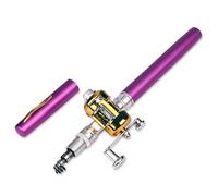 fishing pole,carp pole Mini Fishing Rods Pocket Telescopic Aluminium Alloy Lure Rod Pole Expand 1m For Enthusiast Collectors(PURPLE)