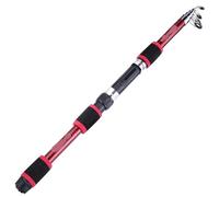 Fishing Pole Fishing Rod Carbon Trout Carp Telescopic Fishing Pole Lure Fishing Rod Tackle(Burgundy,1.8 meter)