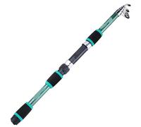 Fishing Pole Fishing Rod Carbon Trout Carp Telescopic Fishing Pole Lure Fishing Rod Tackle(Light green,2.1 Meter)
