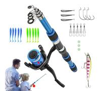 Fishing Pole for Toddlers - 320g Combo Pole Reel in Throw | Relative Track Angling Telescopic by 1.8M by Casting Set Starter Equipment From Beginner Fish