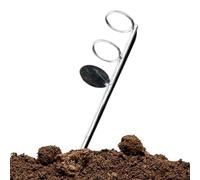 Fishing Pole Holder, Stainless Steel Rod Holder, Double Ring Fish Rod Stand with Ground Stake, Single Fork Pole Stand for Stable Shore Fishing, Rust-Proof Sea Fishings Accessories