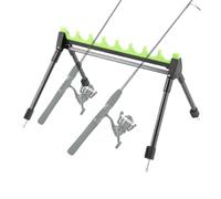 Fishing Pole Holders Ground, 12-Slot Telescoping Fishing Rod Support Rack for Shore and Riverbank Use, Adjustable Ground Stand for Saltwater Lake and River Angling Equipment Storage 45x32x42cm