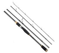Fishing Pole Lightweight 1.8/2.1/2.4/2.7/3.0m Fishing Rod Carbon Fiber Multi-Section Portable Plug-in Fly Sea Ice And Reel Spinning/Casting(Black S rod,1.8 m)