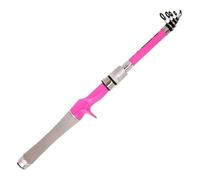 Fishing Pole Short Telescopic Mini Fishing Rod Lure Pink 1.5m .8m 2.1m .4m Portable Rods Travel Carbon Fiber(Casting Rod,2.4m)