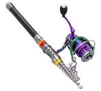 Fishing Pole Telescopic Fishing Rod and Reel Set 1.8m~3.6m Sea and 5.0:1 Gear Ratio Spinning for Beach(2.7m and 4000)