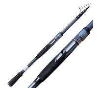 Fishing Pole Telescopic Lure Fishing Rod 1.8/2.1/2.4/2.7/3.0M Ultralight Carbon Fiber Casting Weight 8-18G(Spinning Rod,2.4 meter)