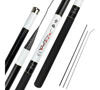 Fishing Poles 3.6-7.2M Stream Fishing Rod Hand Pole Telescopic Rods With Top Three Sections And Float Rig Set(7.2 m)