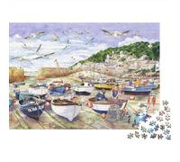Fishing Port Jigsaw Puzzles for Adults Interesting Puzzle Game 1000 Jigsaws Educational Games for Adults Gifts 52x38cm/1000pcs