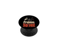 Fishing Problem Solved Funny Dad Bass Angler Gift PopSockets Adhesive PopGrip